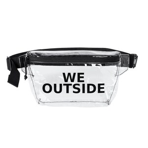 We Outside クリアファニーパック - スタジアム公認クリアバッグ - コンサートベルトバッグ - フェスティバルウエストバッグ - 透明ヒップパック 画像 3
