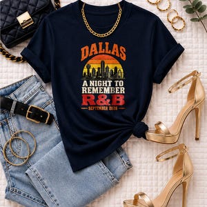 Dallas R&B Concert Tee for Black Women, Comfort Colors Concert Outfit, Grown and Sexy Tour Shirt, Dfw Concert Fashion image 5