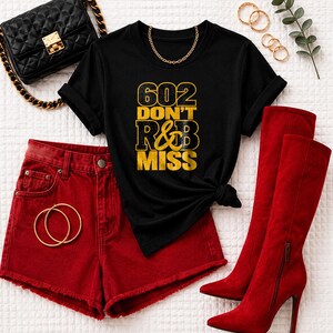 602 Dont Rnb Miss | Garment Dyed Heavyweight Tee | Stadium Style Women image 3