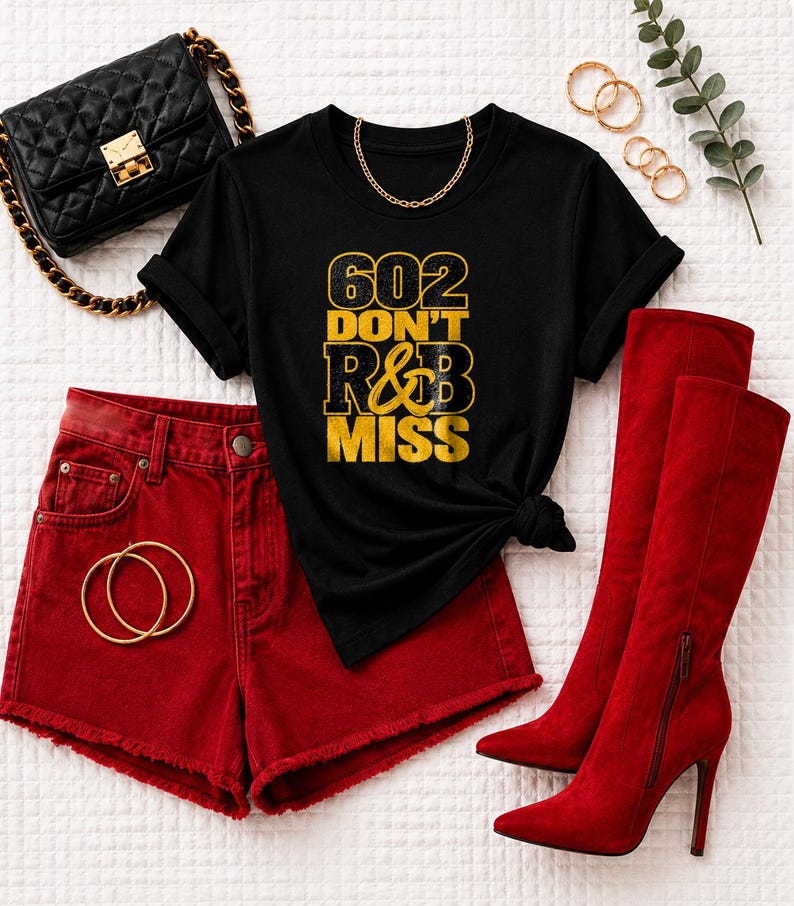 602 Dont Rnb Miss | Garment Dyed Heavyweight Tee | Stadium Style Women image 3