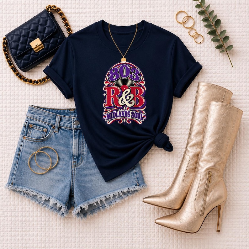 Comfort Colors® Columbia SC RandB Concert Shirt, 803 Midlands Soul Night Out Tee for Black Women, Music Lover Gift image 5