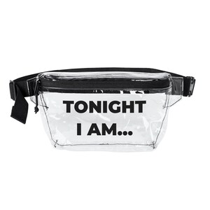Riñonera Tonight I Am Clear Stadium, bolso de cinturón bonito aprobado para estadios y conciertos, bolso cruzado transparente, accesorio para atuendo de concierto imagen 3