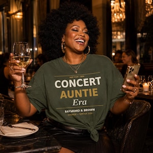 Concert Auntie Era T-Shirt | Vintage Tour Style Typography Tee image 1