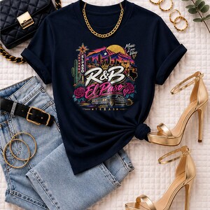 Comfort Colors El Paso RnB Concert Shirt, Music Love Vibes Night Out Tee for Black Women, Concert Lover Gift image 4