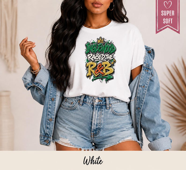 Comfort Colors Los Angeles RnB Concert Shirt, Inglewood Raised on RnB Night Out Tee for Black Women, Grown and Sexy Gift image 13