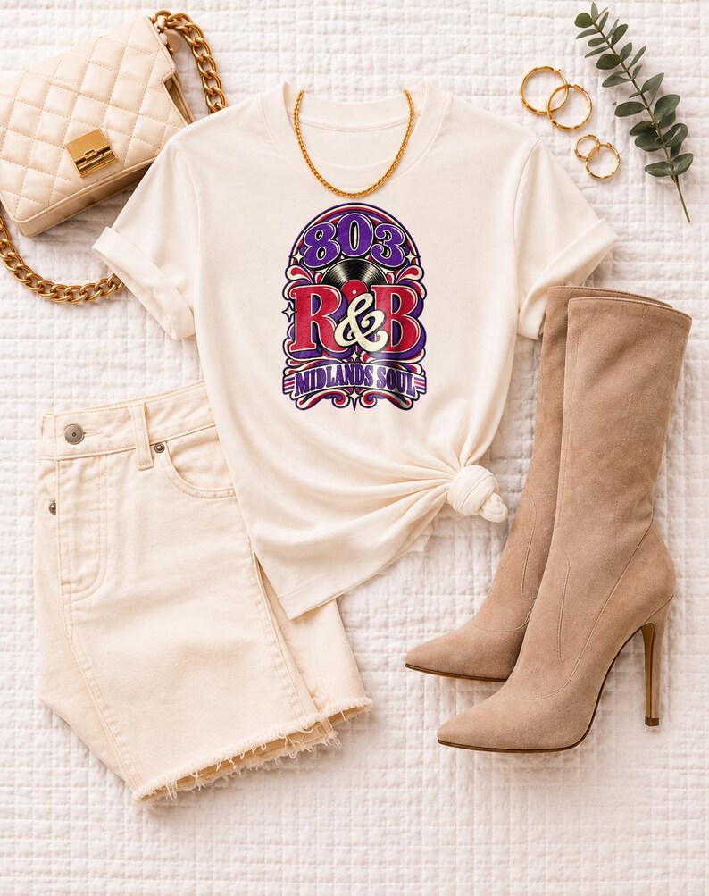 Comfort Colors® Columbia SC RandB Concert Shirt, 803 Midlands Soul Night Out Tee for Black Women, Music Lover Gift image 6