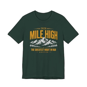 マイルハイ・デンバー 2026 ヴィンテージミュージックグラフィックTシャツ 画像 9