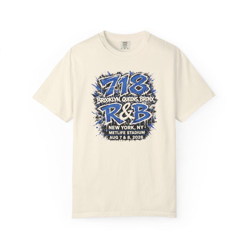 Camiseta de concierto de RnB New York 718 / Brooklyn / Queens / El Bronx / Estilo estadio para mujer imagen 8