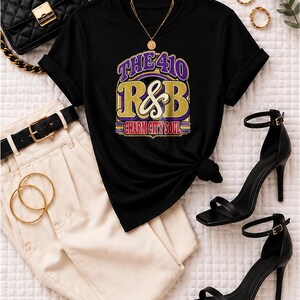 Comfort Colors ニューオーリンズ R&B コンサート シャツ、504 クレセントシティ ソウル ナイトアウト Tシャツ（黒人女性向け）、音楽好きへのギフト 画像 1