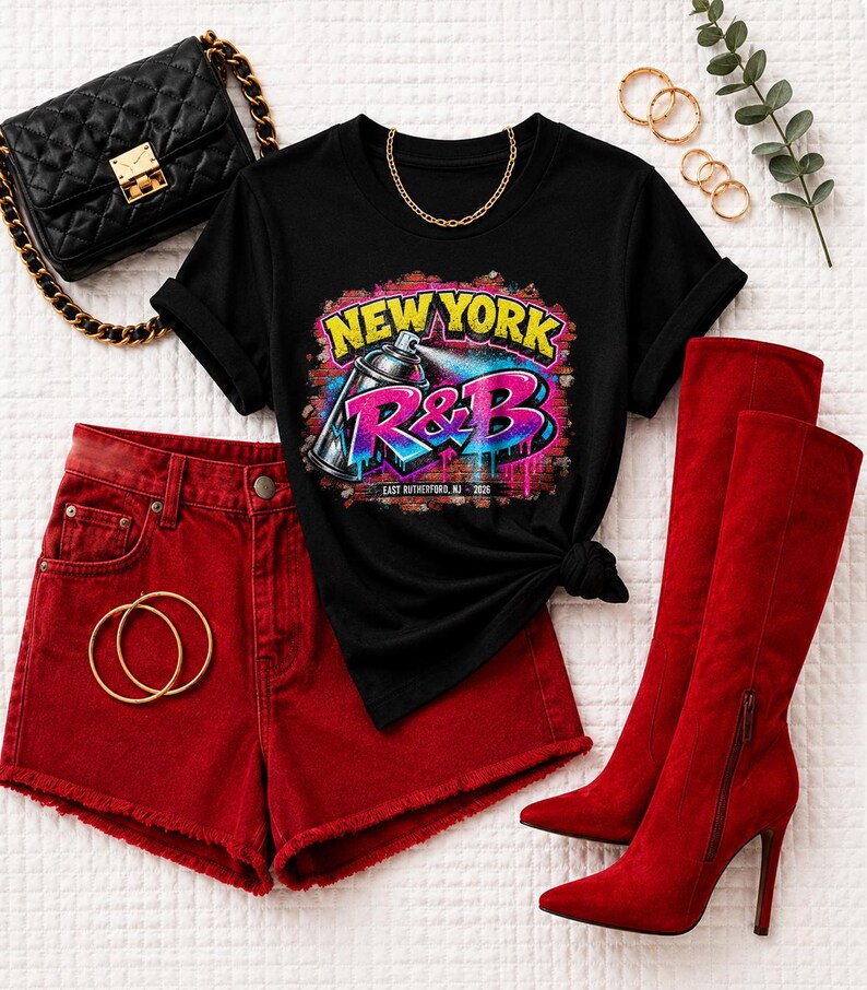 Comfort Colors® New York RandB Concert Shirt, East Rutherford NJ Night Out Tee for Black Women, Grown and Sexy Gift image 3
