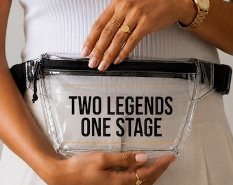 Two Legends One Stage -Clear Concert Fanny Pack Stadium Approved Bag | R&B Concert Bag