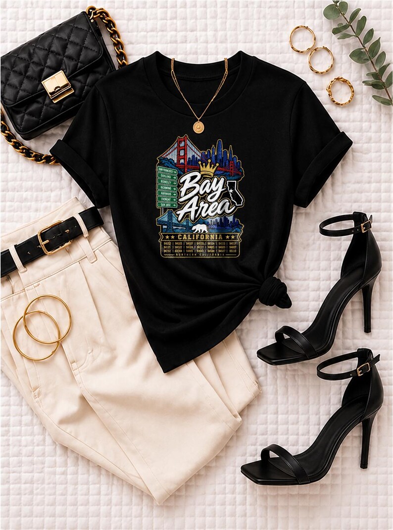Maglietta Comfort Colors Bay Area RnB Concert, maglietta Northern California Zip Code Night Out per donne nere, regalo per donne adulte e sexy immagine 1
