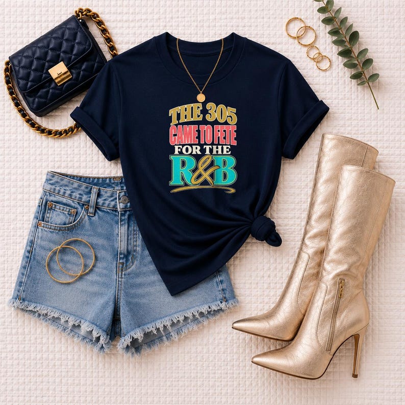 Maglietta Comfort Colors® Miami RandB Concert, 305 Night Out Tee per donne di colore, stile da stadio elegante e sensuale immagine 7