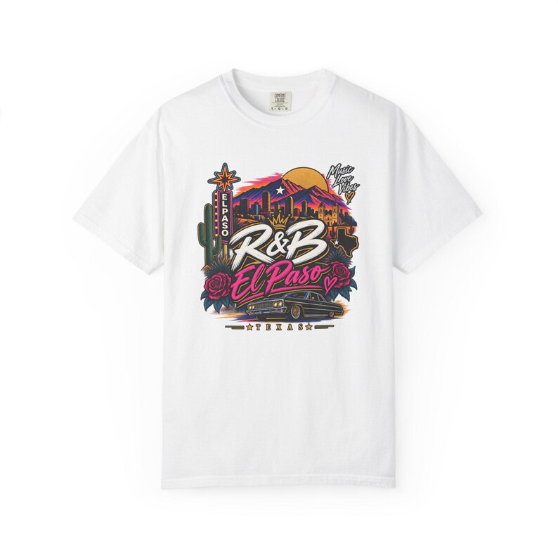 Comfort Colors El Paso RnB Concert Shirt, Music Love Vibes Night Out Tee for Black Women, Concert Lover Gift image 2