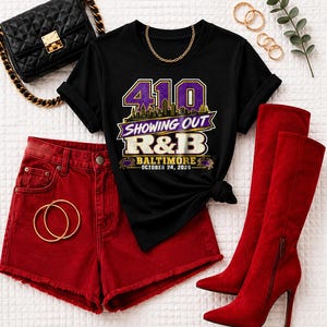 Comfort Colors® Baltimore RandB Concert Shirt, Bmore Night Out Tee for Black Women, Grown and Sexy Stadium Style image 3