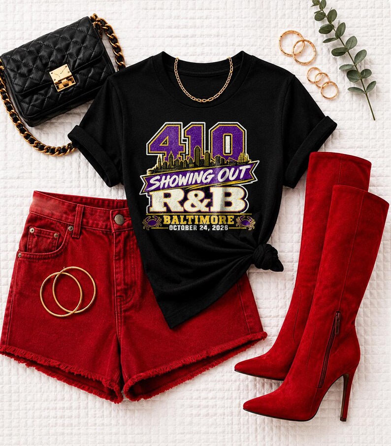 Comfort Colors® Baltimore RandB Concert Shirt, Bmore Night Out Tee for Black Women, Grown and Sexy Stadium Style image 3