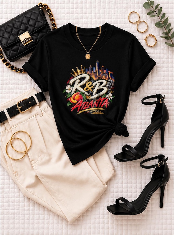 Atlanta R&B Mic Peach Skyline Tee - R&B Tour 2026