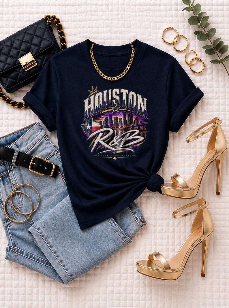 Comfort Colors Houston RnB Konzertshirt, Space City Vibes Ausgeh-T-Shirt für schwarze Frauen, ein erwachsenes und sexy Geschenk Bild 4