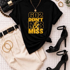 602 Dont Rnb Miss | Garment Dyed Heavyweight Tee | Stadium Style Women image 1