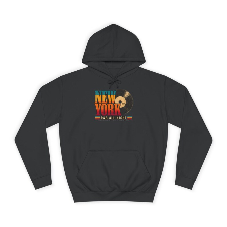 Comfort Colors New York RnB Concert Hoodie, All Night Vintage Graphic for Black Women, Concert Lover Gift image 3
