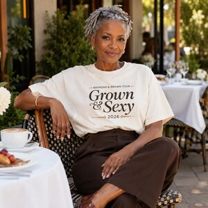 Grown and Sexy | R&B Tour 2026 Concert Tee | Raymond and Brown | Black Women Concert Outfit | Comfort Colors | Grown Woman Shirt image 4