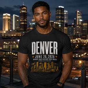 Camiseta del concierto de Denver - 26 de junio de 2026 - Donde se hizo historia del R&B - Camiseta unisex con estampado de estadio imagen 2