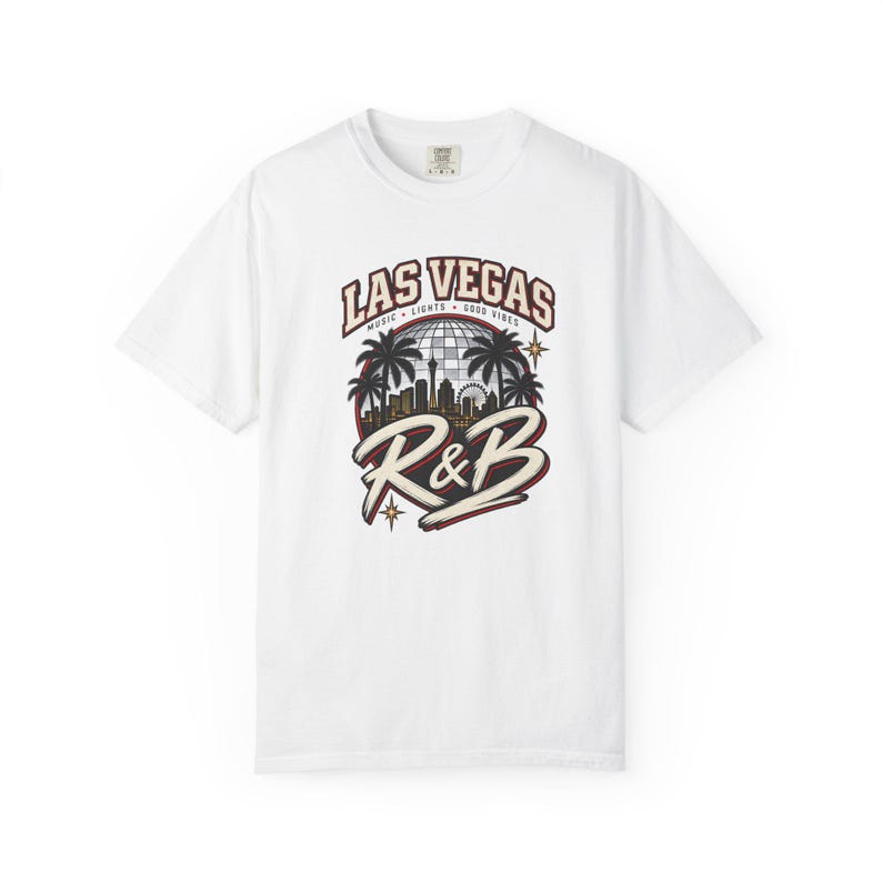 Comfort Colors® Las Vegas RandB Concert Shirt, Music Lights Good Vibes Night Out Tee for Black Women image 4