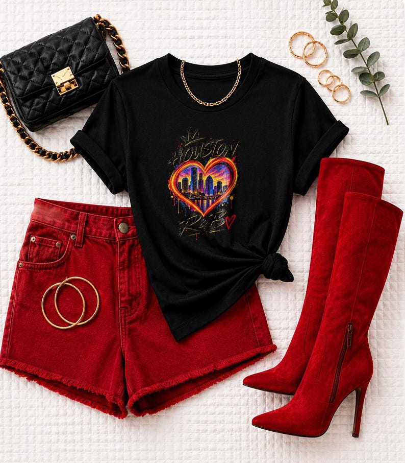 Maglietta Comfort Colors Atlanta RnB Concert, maglietta Gold Crown Skyline Night Out per donne di colore, regalo per amanti dei concerti immagine 3