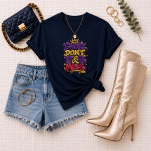 Bmore Don't Rnb Miss | T-shirt épais teint en pièce | T-shirt de spectacle R&B pour femme image 7