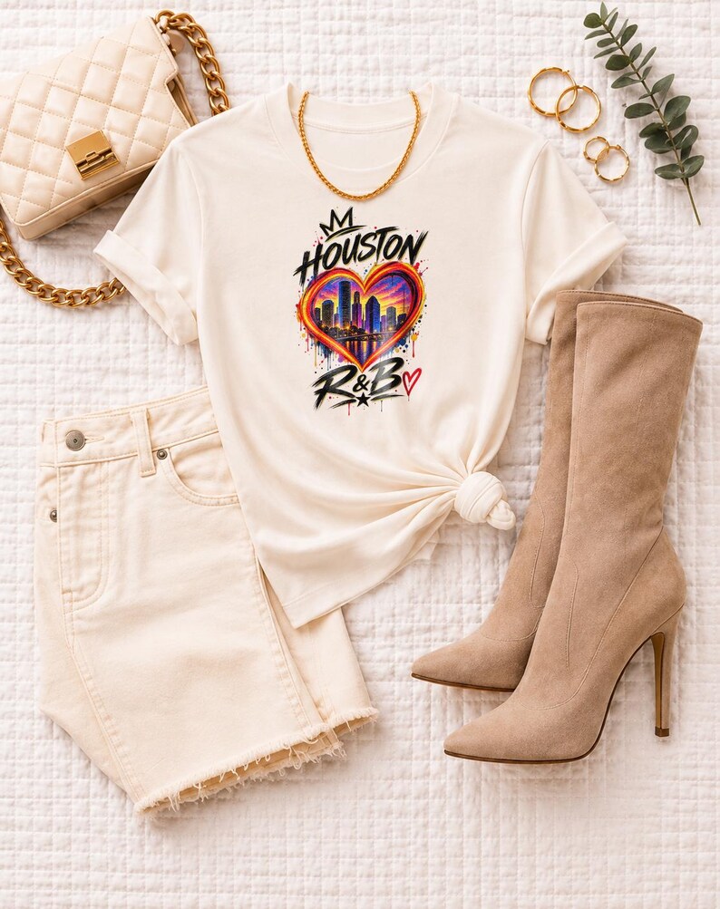 Maglietta Comfort Colors Atlanta RnB Concert, maglietta Gold Crown Skyline Night Out per donne di colore, regalo per amanti dei concerti immagine 6
