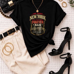 New York R&B Concert Tee for Black Women, Comfort Colors Concert Outfit, Grown and Sexy Tour Shirt, Tri-State Concert Fashion image 3