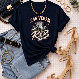 Comfort Colors® Las Vegas RandB Concert Shirt, Music Lights Good Vibes Night Out Tee for Black Women image 6