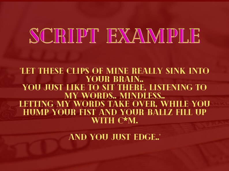 Findom Script JOI Edging NSFW Adult Content Creators. Onlyfans Ideas ...