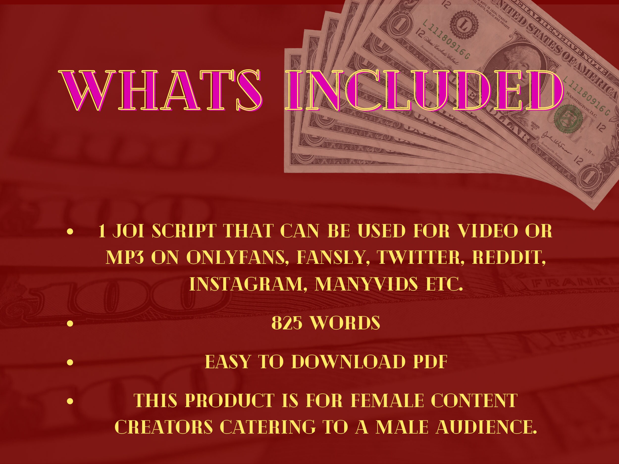 Findom Script JOI Edging NSFW Adult Content Creators. Onlyfans Ideas ...