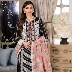 Pakistani designer dress lawn embroidered designer collection Indian dress eid suit