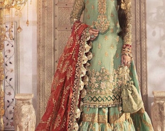 Pakistani Indian wedding dresses designer dresses eid suit party wear latest style.