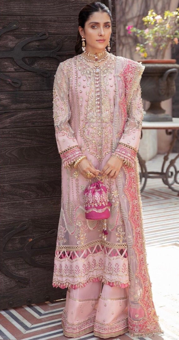 Party Wear Pakistani Frock Dress in Plum Shade #PF285 | Abiti, L'avana,  Acconciature