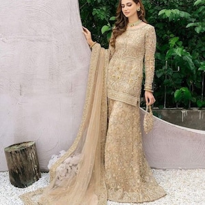 Pakistani Indian wedding dresses Designer collection eid suit Bollywood dress desi suit gift for her.