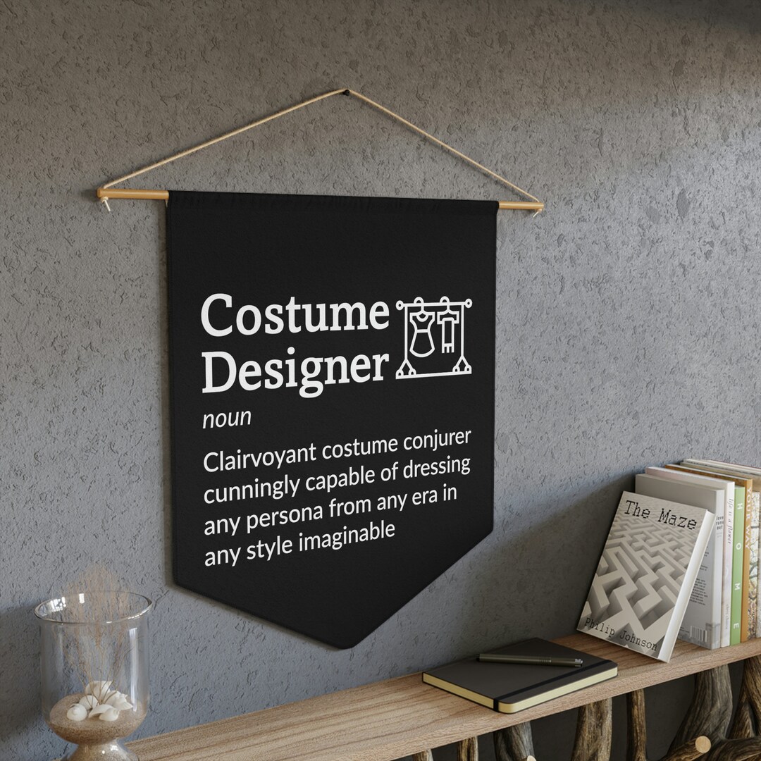 costume-designer-definition-pennant-home-decor-flag-etsy