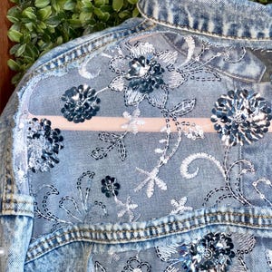 Boho Sequin Embellished Mesh Pearl Jacket image 7