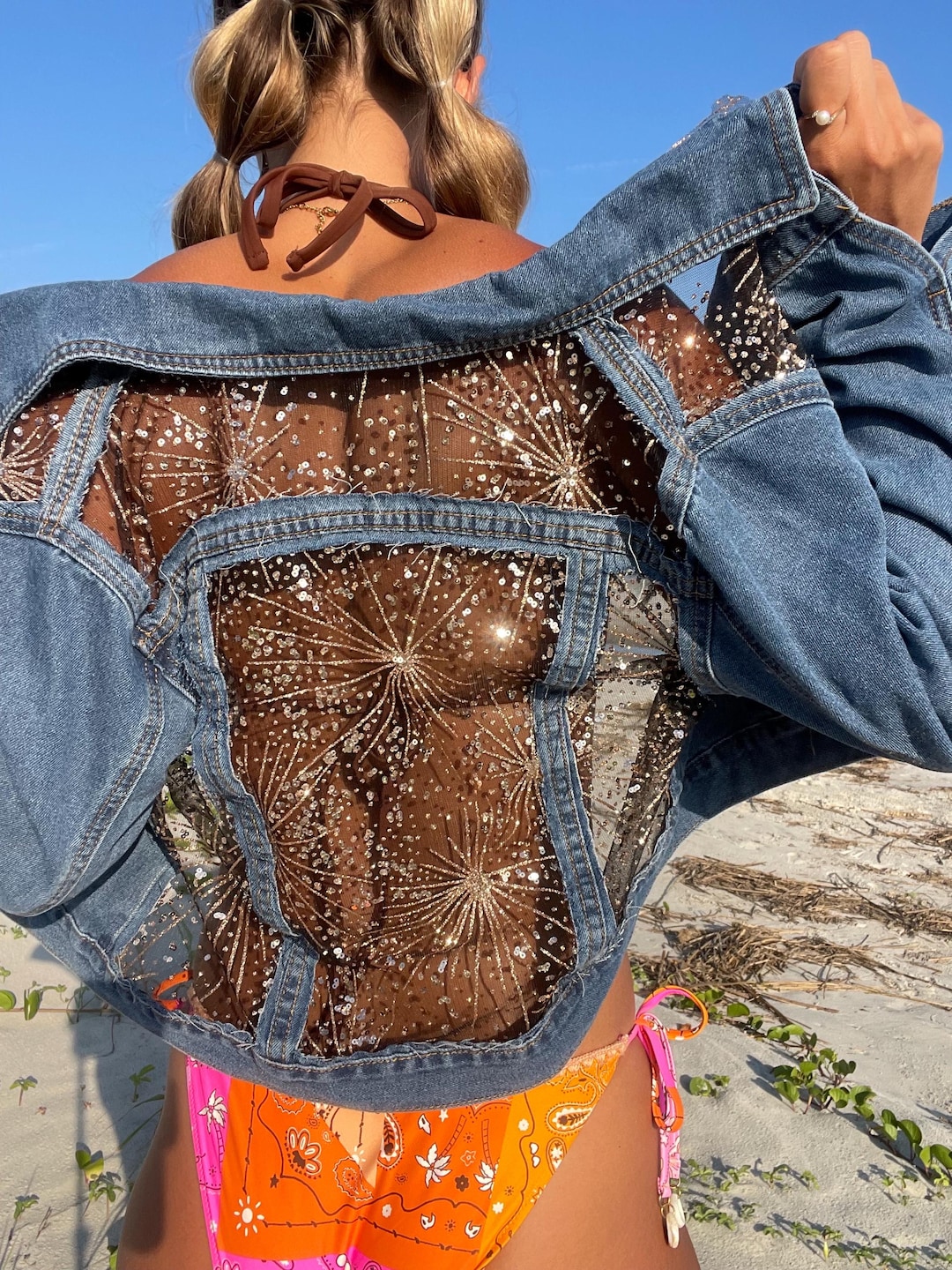 Glitter Denim Jacket