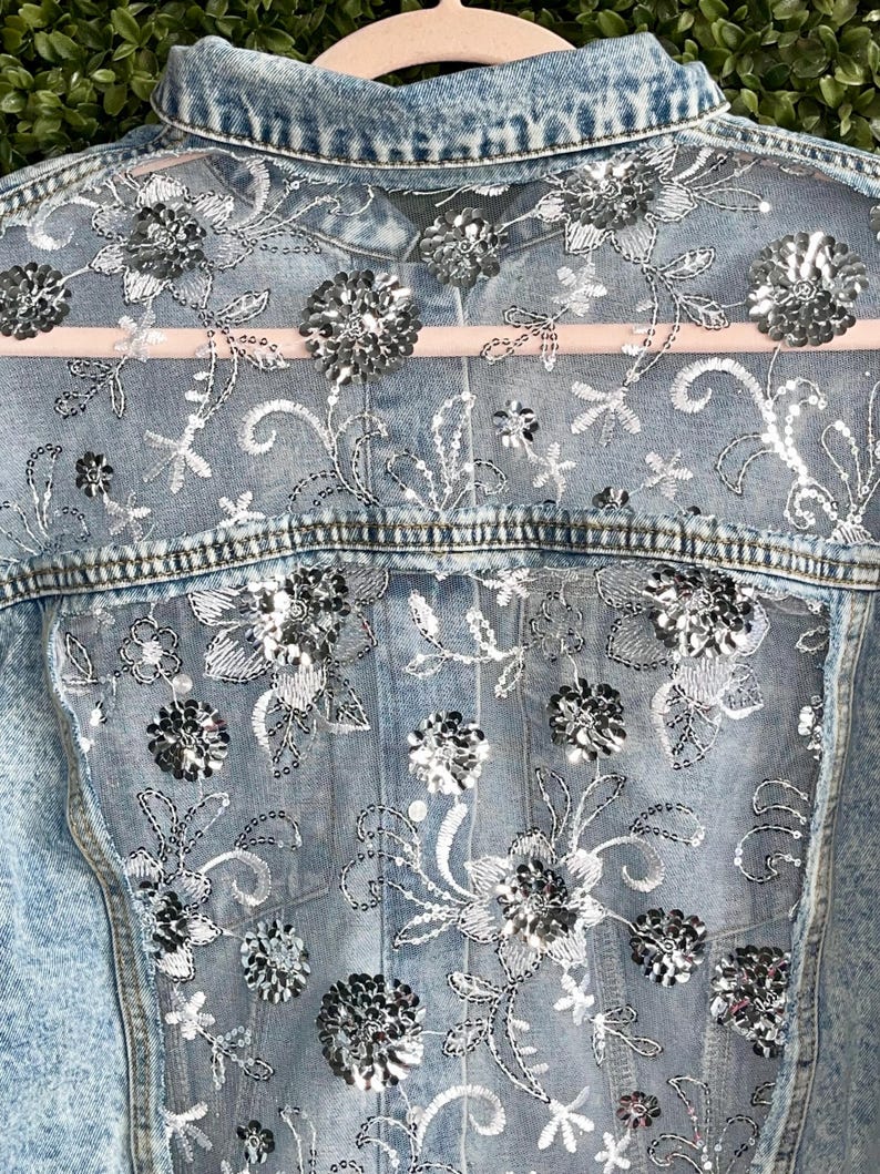 Boho Sequin Embellished Mesh Pearl Jacket image 5