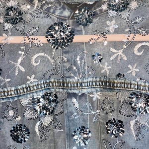 Boho Sequin Embellished Mesh Pearl Jacket image 8