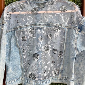 Boho Sequin Embellished Mesh Pearl Jacket image 2