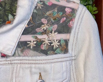 【プリン】patchwork embroidery lace jacket PATCHWORK EMBROIDERY LACE JACKET