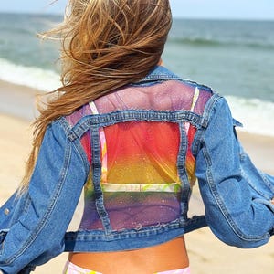 Rainbow Blue Denim Jacket