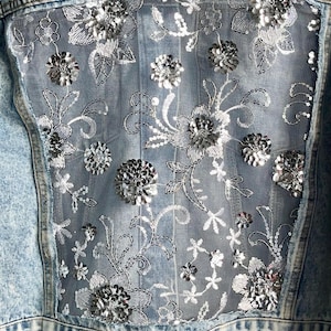 Boho Sequin Embellished Mesh Pearl Jacket image 6