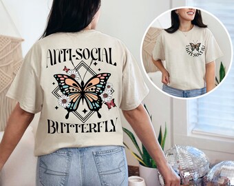 Antisocial Butterfly Shirt / Antisocial Butterfly Double Sided Shirt / Antisocial Club /