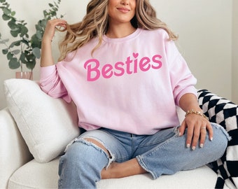 Besties Crewneck Sweatshirt / Mommy and Me Sweatshirt / Barbie / Pink Mommy and Me /
