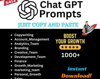 Suggerimenti GPT per chat, Open AI GPT4, Crescita personale, Creatività, Finanza, Marketing, Email, Affari, Copywriting, Sviluppo, Vendita, Gestione